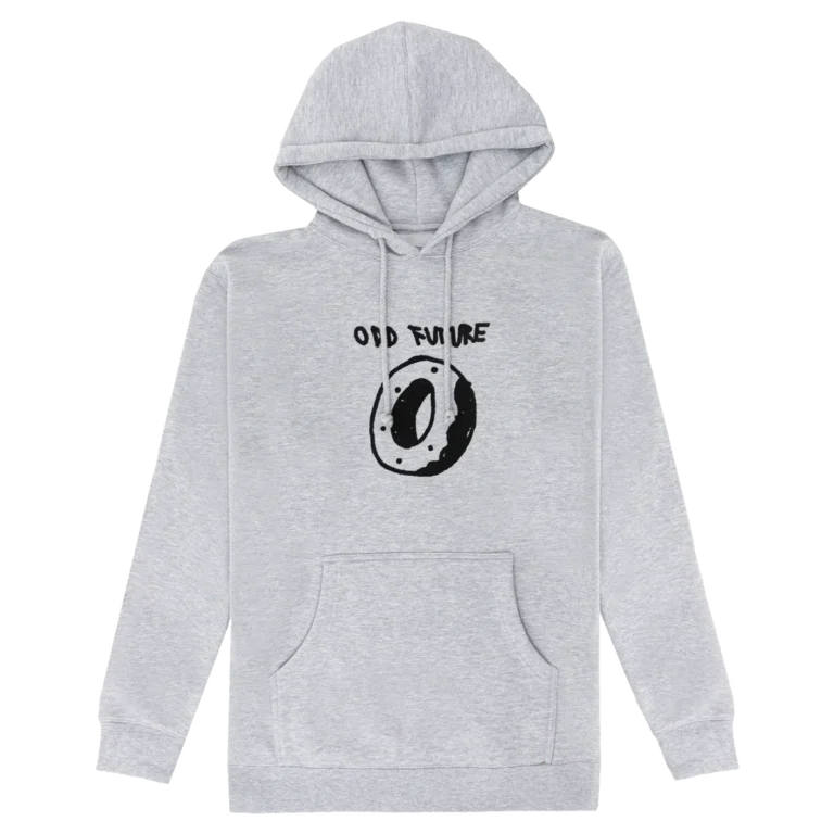 Doodle Donut Hoodie - Heather Grey