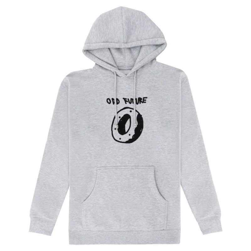 Doodle Donut Hoodie - Heather Grey