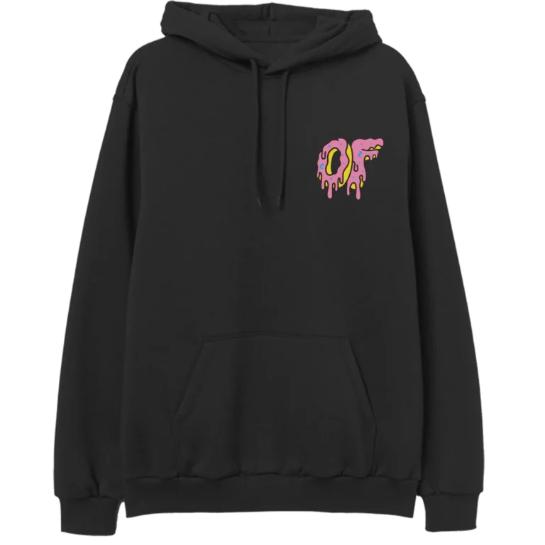 Dripping Logo Hoodie- Black