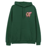 Dripping Logo Hoodie- Green