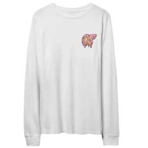 Dripping Logo Longsleeve- White