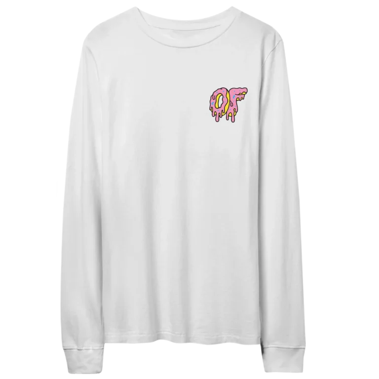 Dripping Logo Longsleeve- White