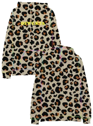 Leopard Contrast Hoodie