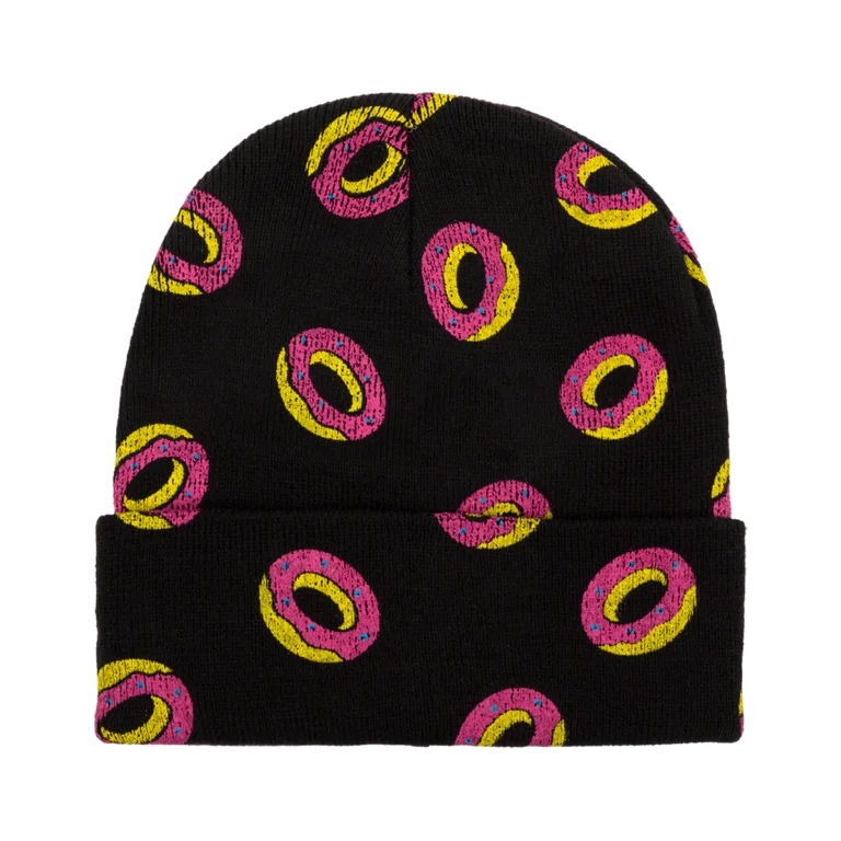 OF Allover Print Beanie - Black