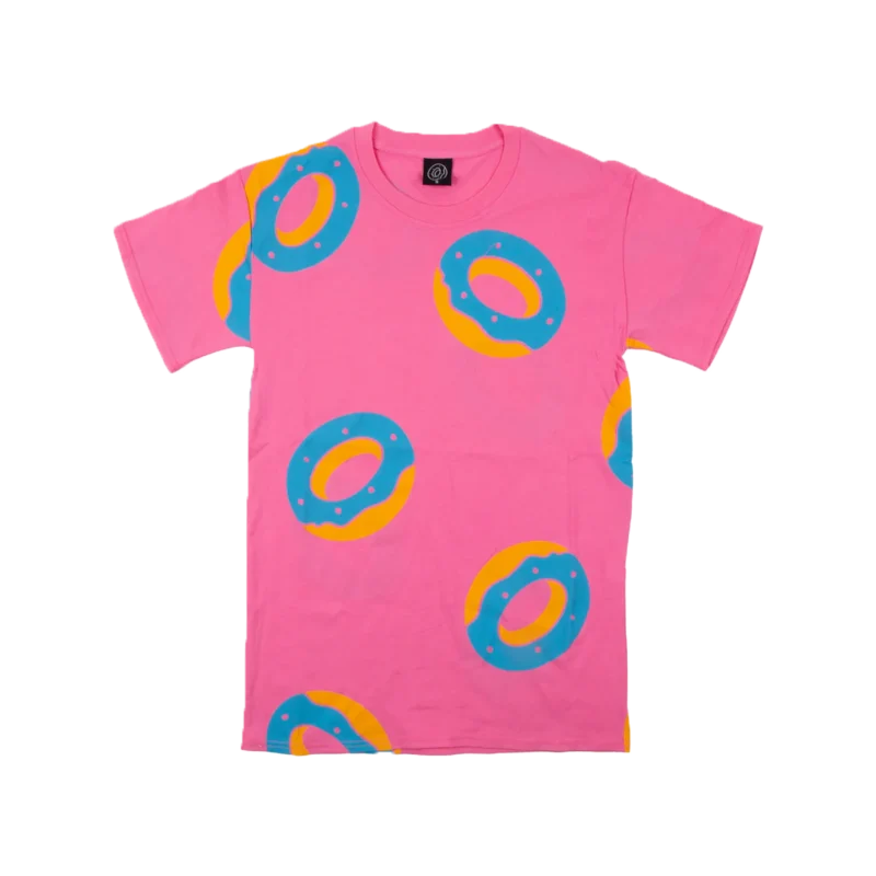 OF Donut Allover Print Tee Pink