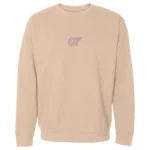 OF Donut Logo Embroidered Crewneck Sweatshirt - Sandstone