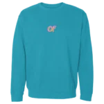 OF Donut Logo Embroidered Crewneck Sweatshirt - Teal