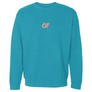 OF Donut Logo Embroidered Crewneck Sweatshirt - Teal