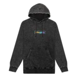 Ofwgkta Rainbow Pullover Hoodie - Black Mineral Wash