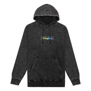 Ofwgkta Rainbow Pullover Hoodie - Black Mineral Wash