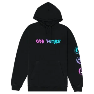 Scribble Pullover Hoodie - Black