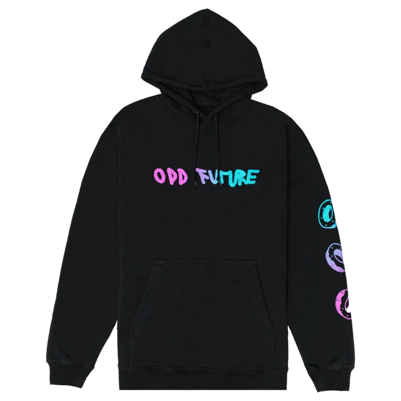 Scribble Pullover Hoodie - Black